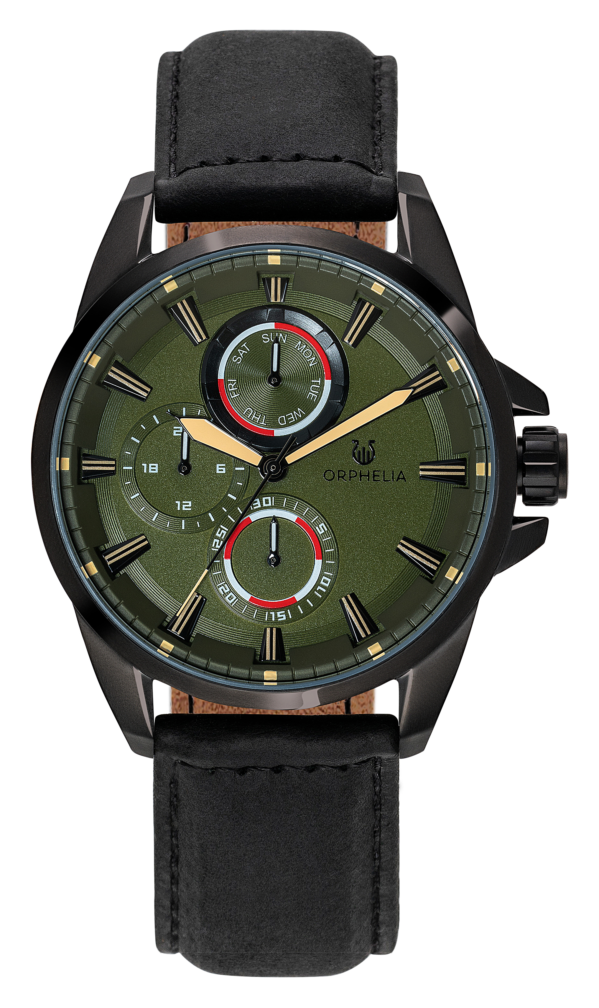 NUOVA Orologio Orphelia Uomini Nero Eddington OR71901
