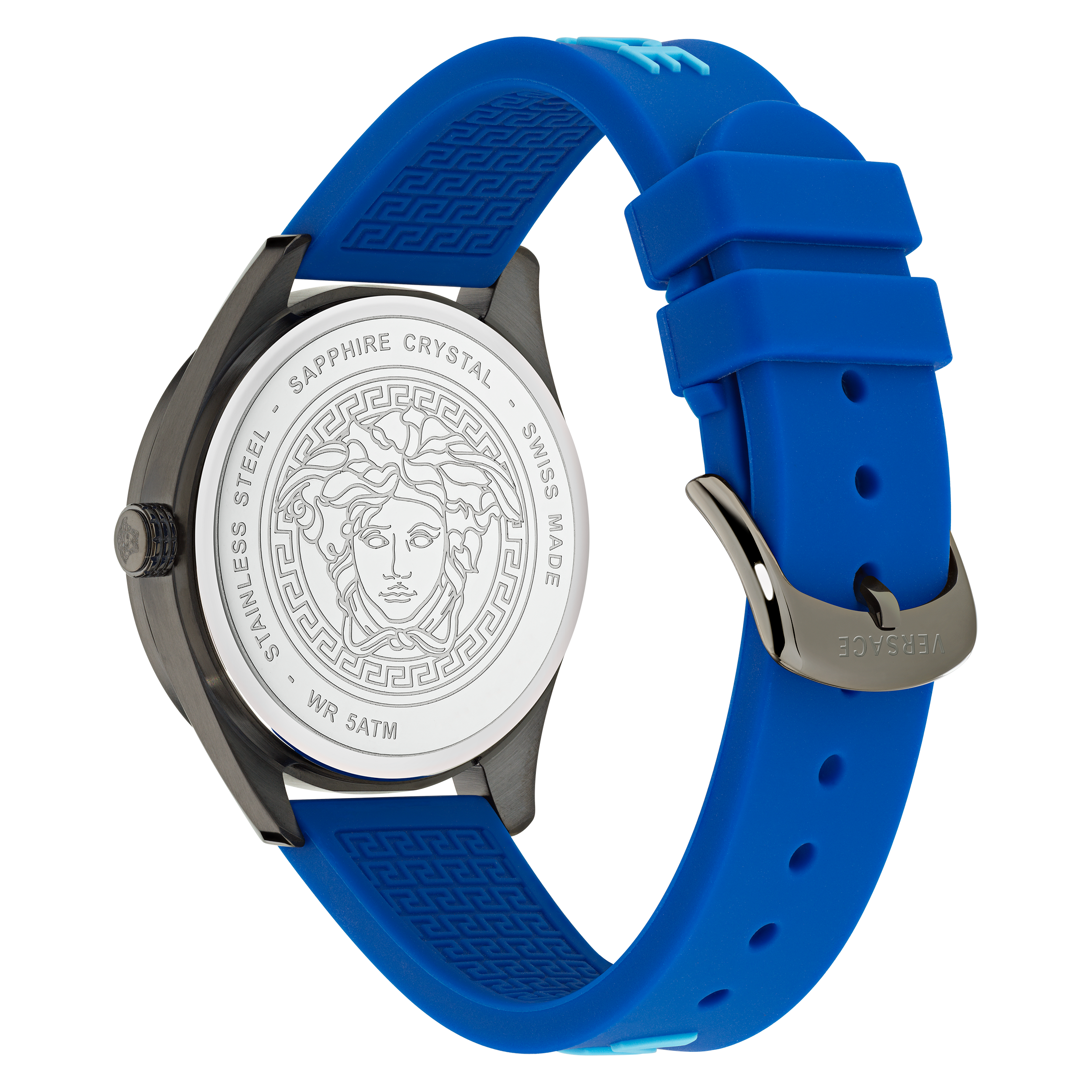 Pre-owned Versace Blue Mens Analogue Watch V-vertical Ve3h00823