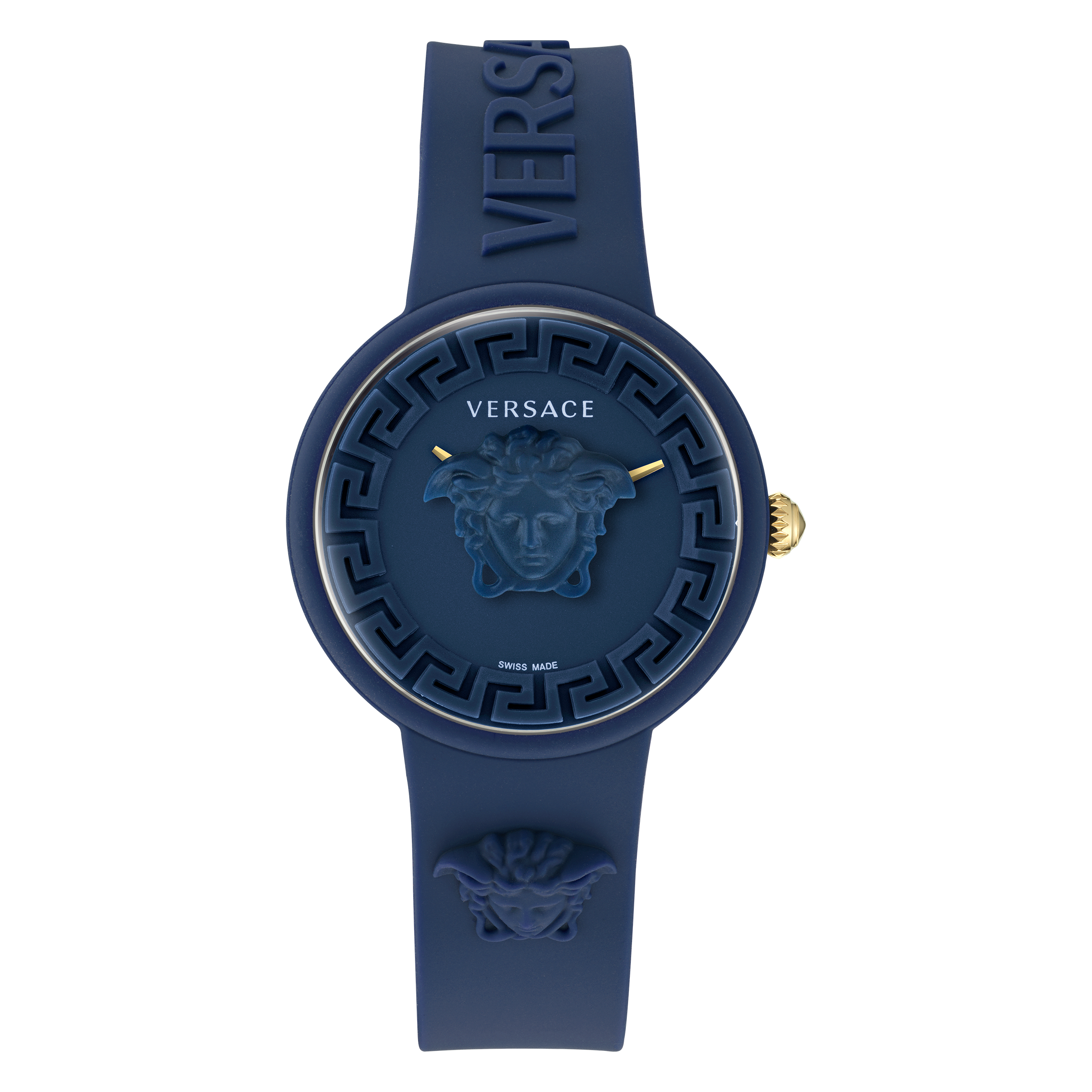 Pre-owned Versace Blue Unisexs Analogue Watch Medusa Pop Ve6g00623