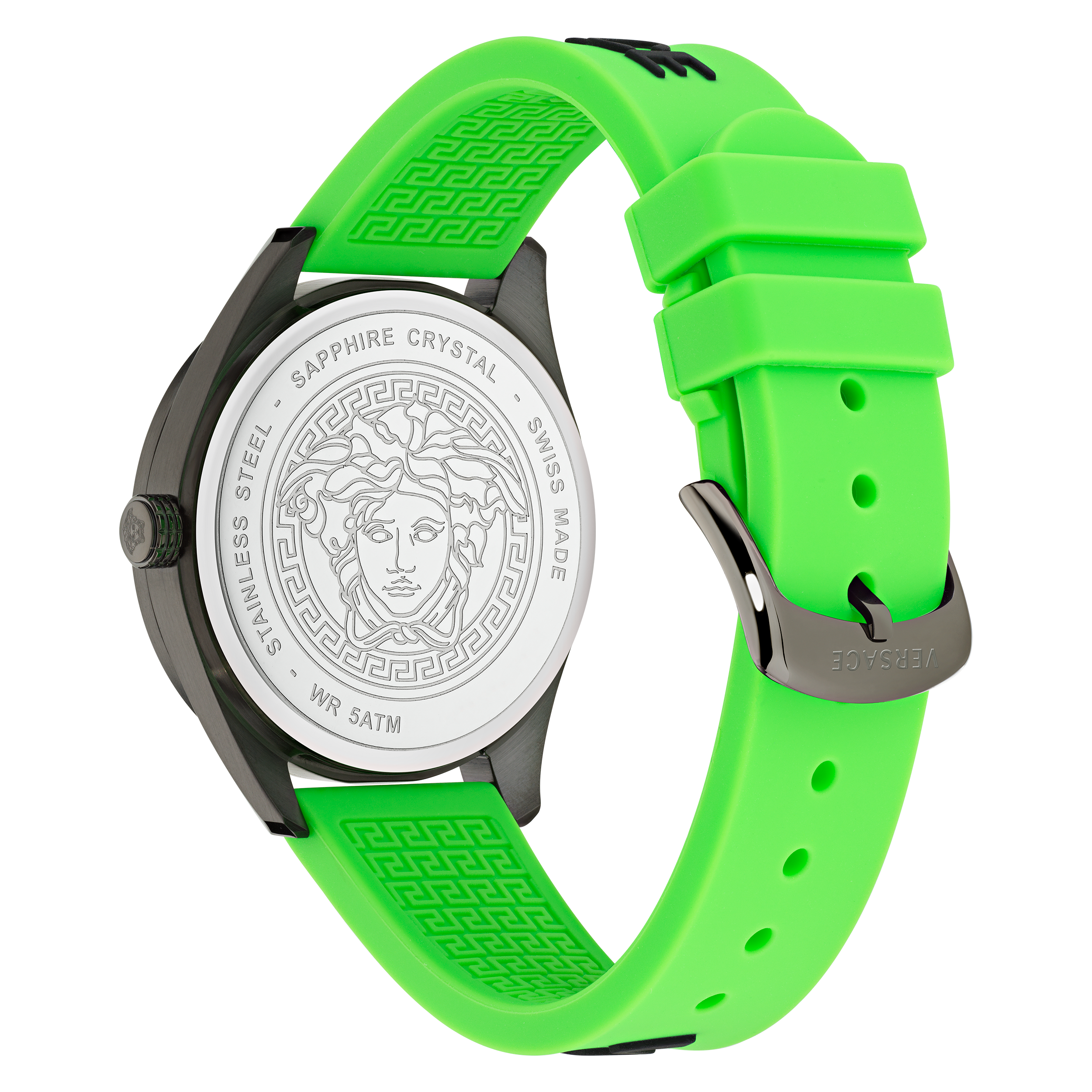 Pre-owned Versace Green Mens Analogue Watch V-vertical Ve3h00923