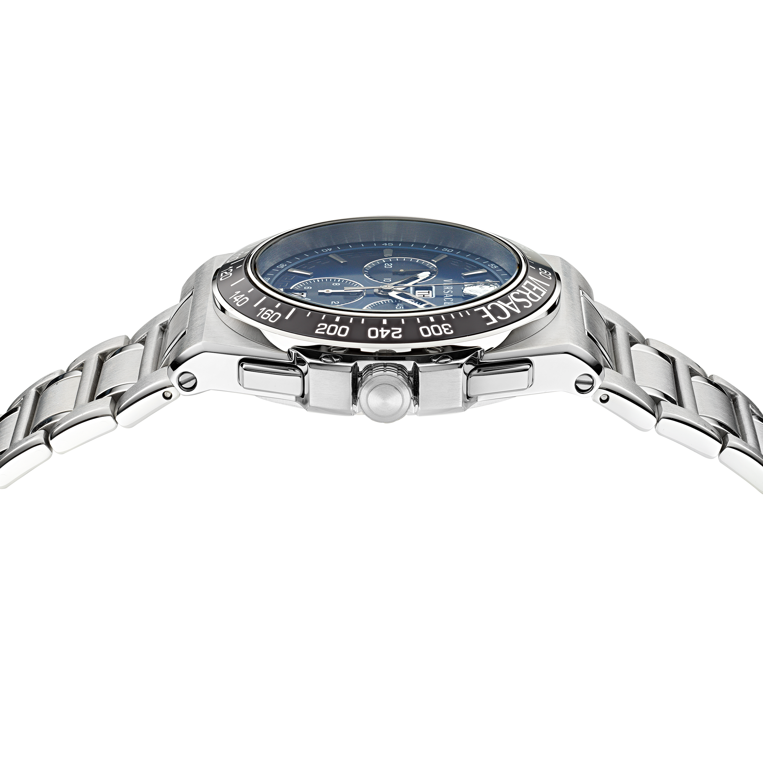 Versace Silver Mens Chronograph Watch Greca Extreme Chrono VE7H00423  7630615137094 | eBay