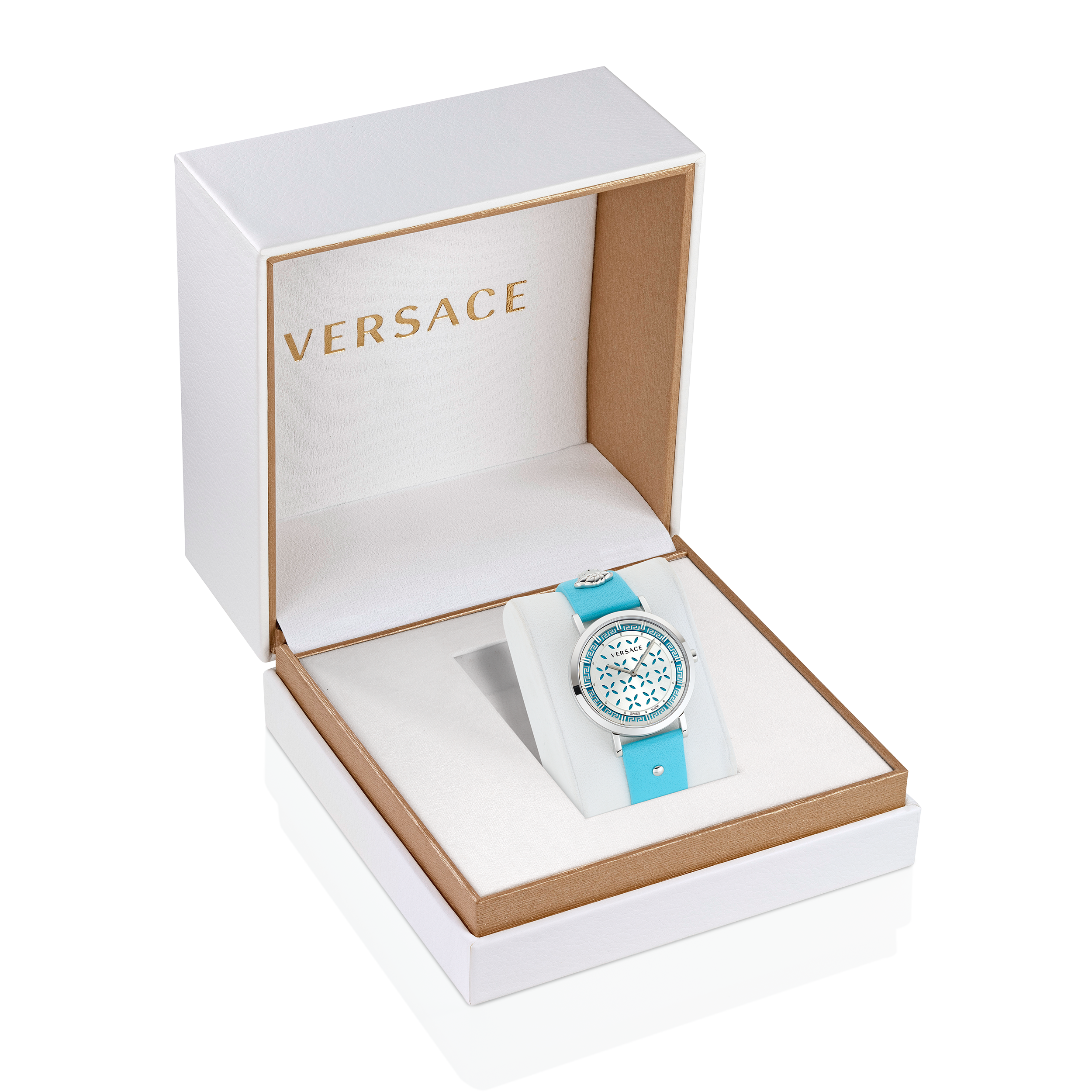 Pre-owned Versace Blue Womens Analogue Watch Generation Ve3m00823