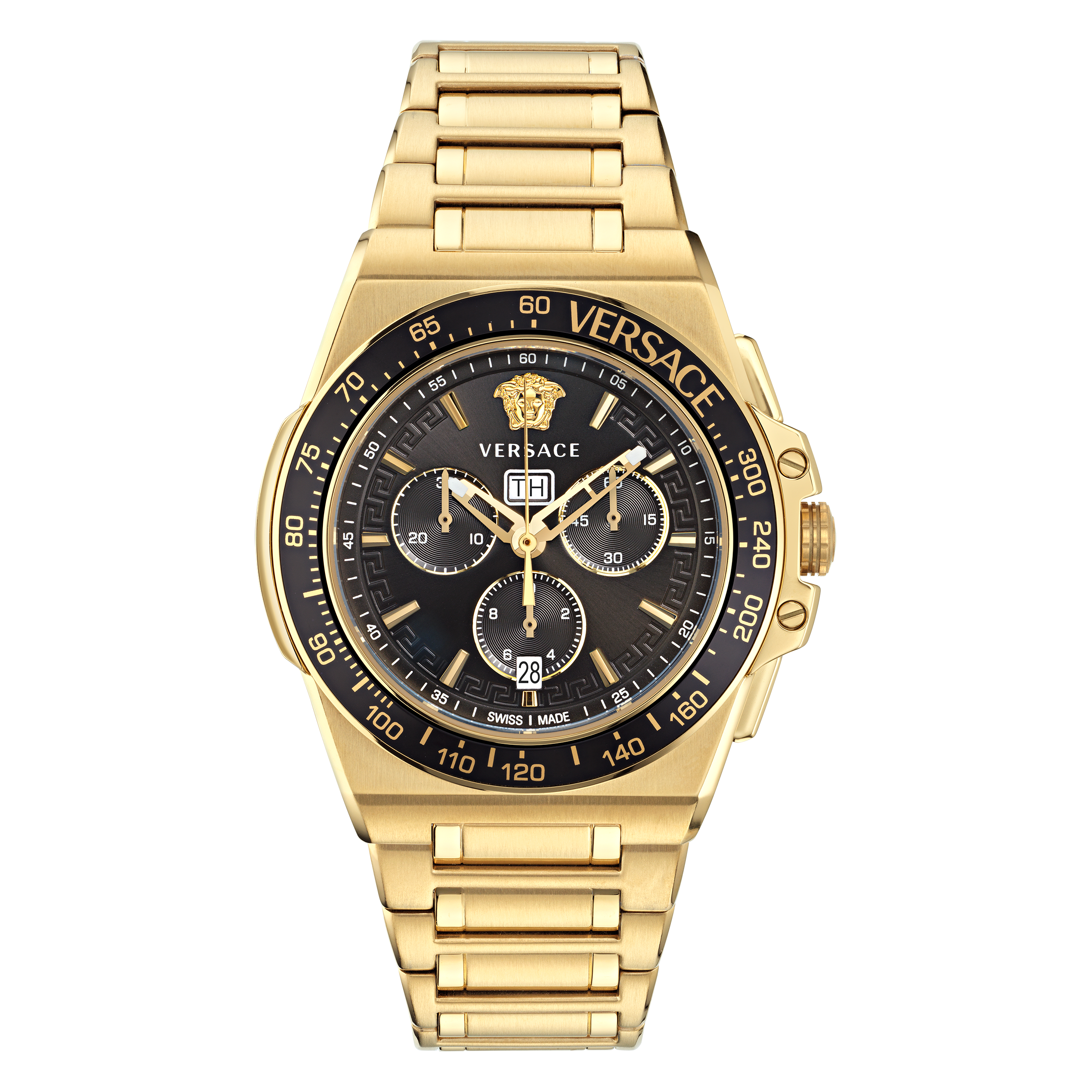 Versace Gold Chrono Watch | Mens VE7H00623 7630615137131 Chronograph Greca eBay Extreme