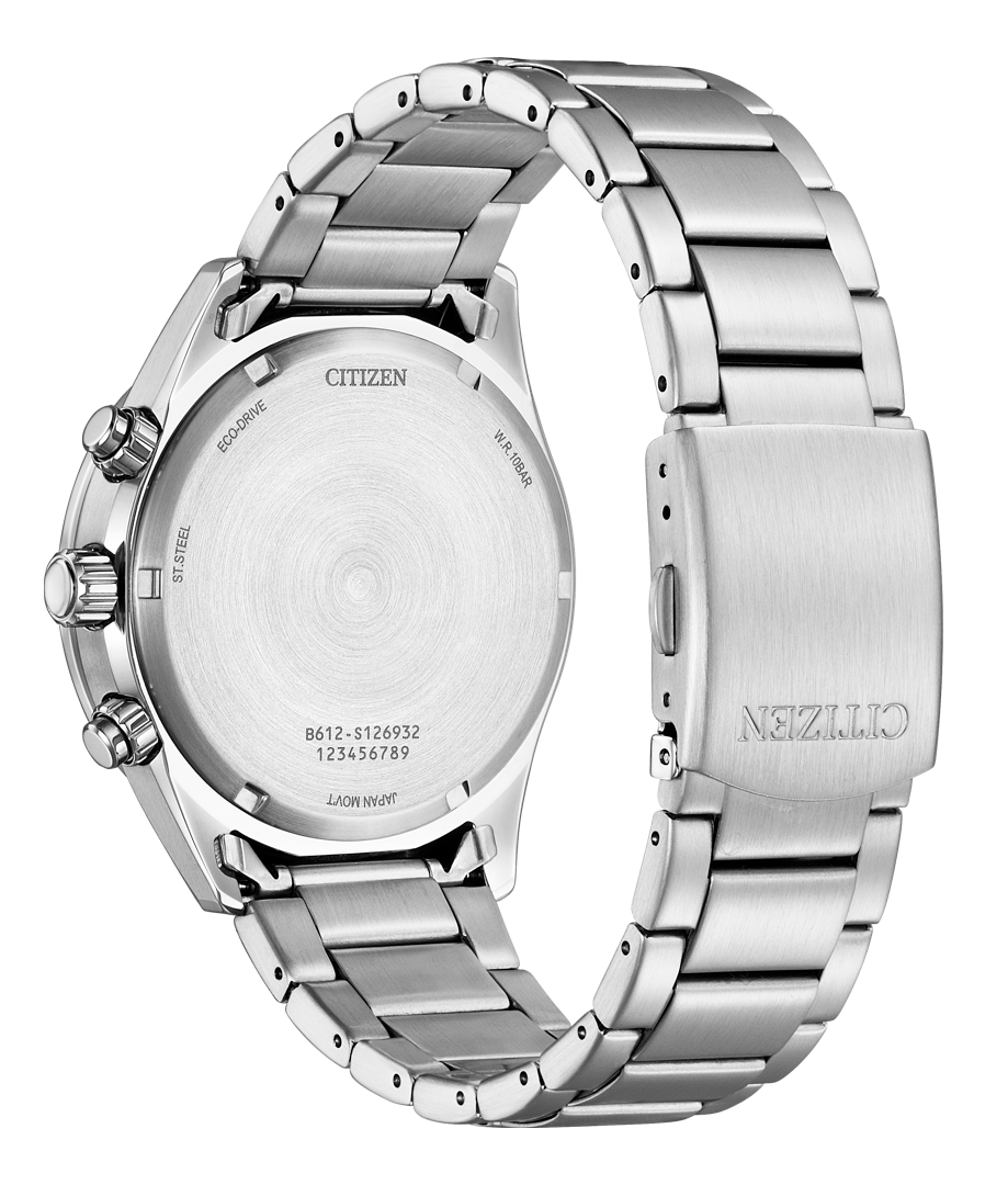 Pre-owned Citizen Silver Mens Chronograph Watch Ca0770-72x