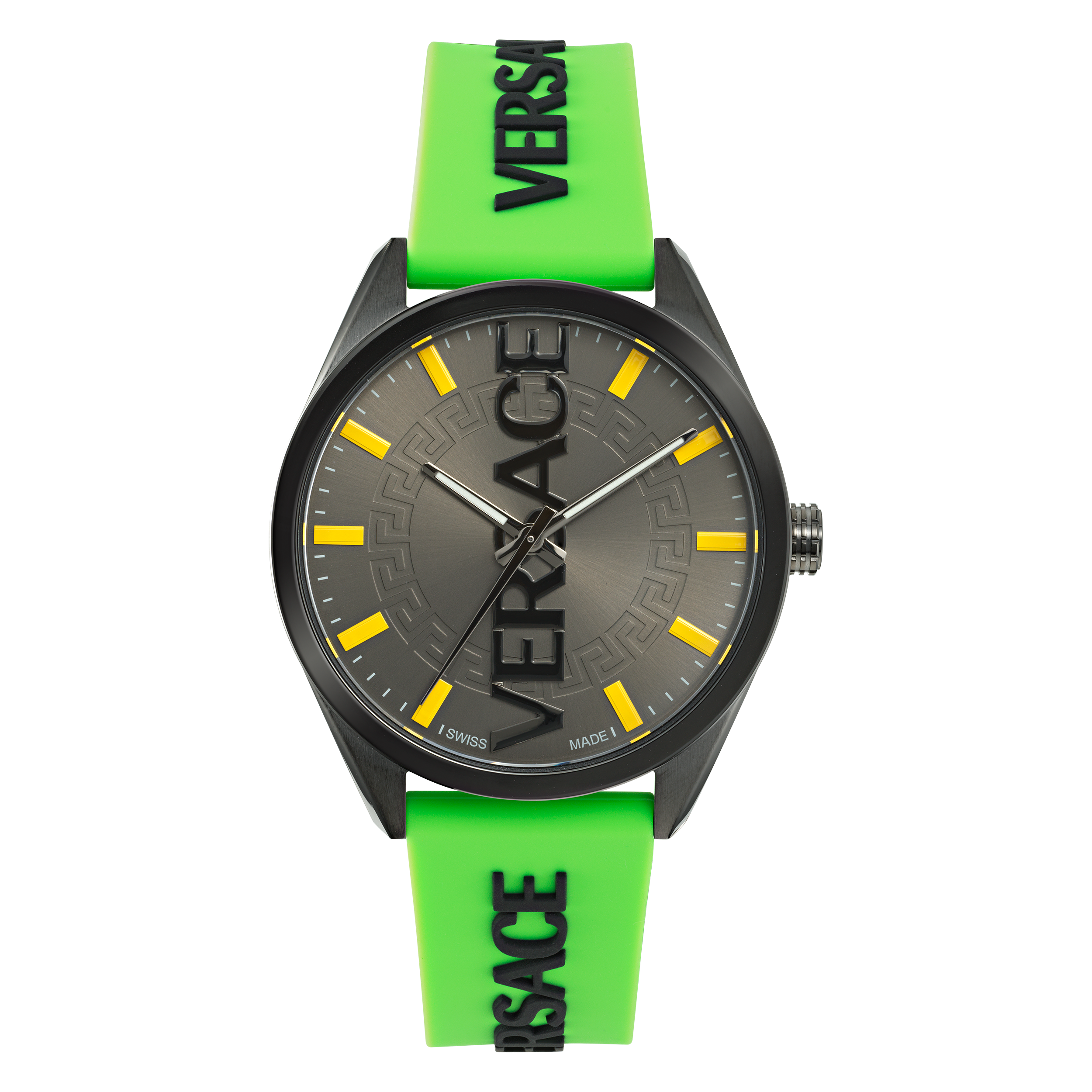 Pre-owned Versace Green Mens Analogue Watch V-vertical Ve3h00923