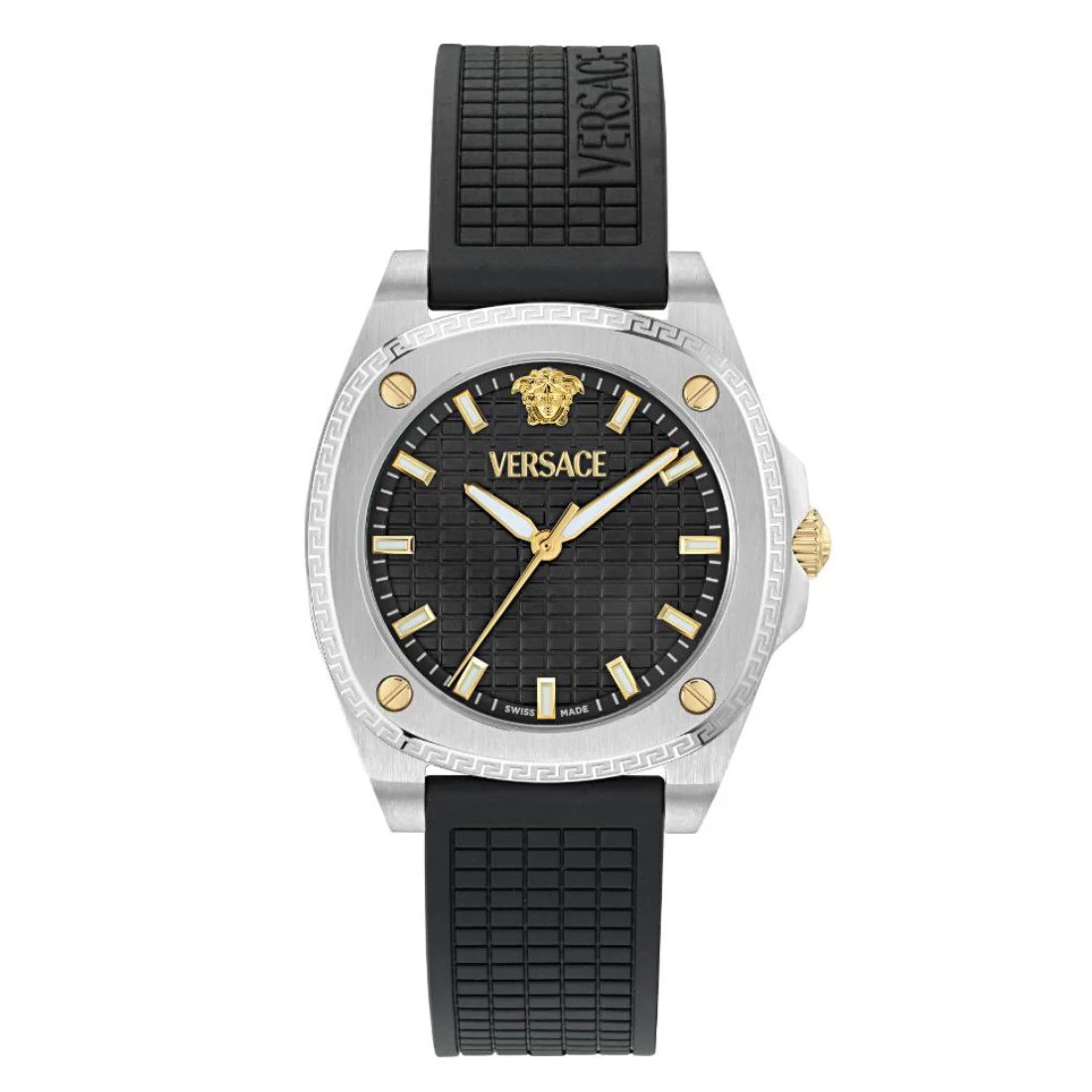 Versace Black Womens Analogue Watch Greca Pulse VE5H00126