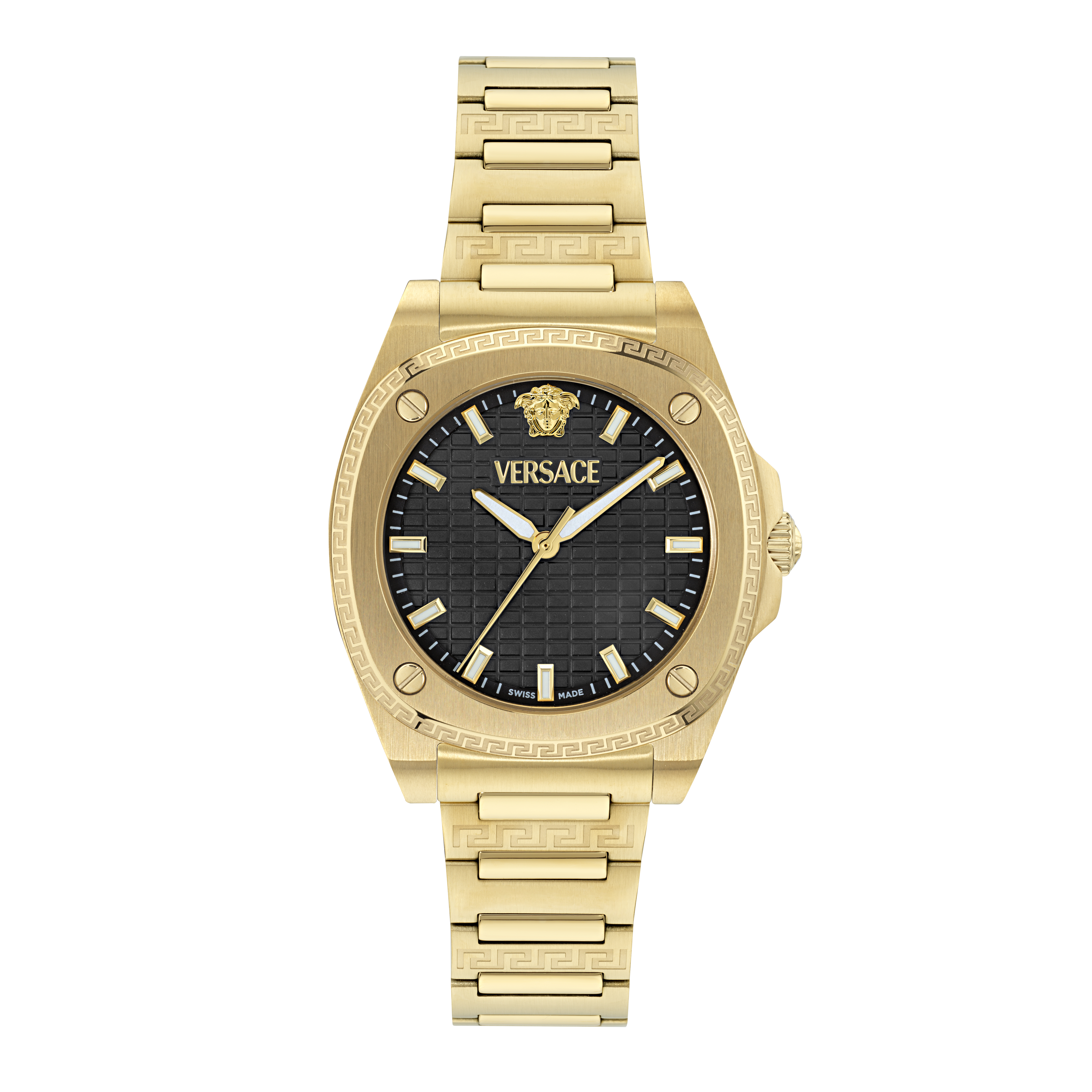 Versace Gold Womens Analogue Watch Greca Pulse VE5H00626