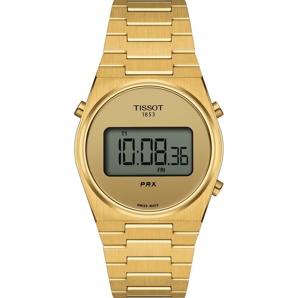 Tissot Gold Mens Digital Watch Prx T1372633302000_UK